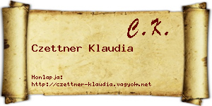 Czettner Klaudia névjegykártya
