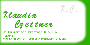 klaudia czettner business card